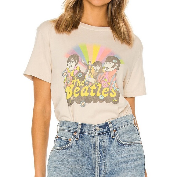 Junk Food Clothing Tops - NWT Junk Food The Beatles 70s Rainbow Band Vintage Tee Birch